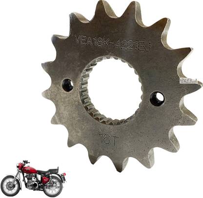 Dhe Best Bike Front Gear Box Sprocket 16 teeth Black for Royal Enfield 350 Twin Spark 16 Teeth Sprocket