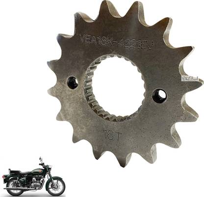 Dhe Best Bike Front Gear Box Sprocket 16 teeth Black for Royal Enfield 500 EFI 16 Teeth Sprocket