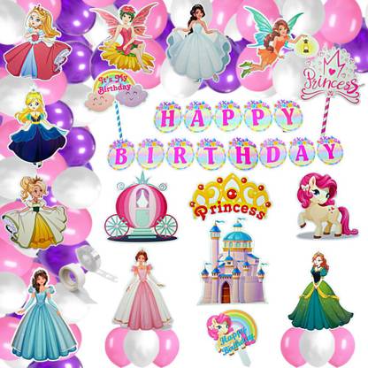 Prihit 1st Birthday Princess Decoration Props Topper Princess Birthday Decorations Set