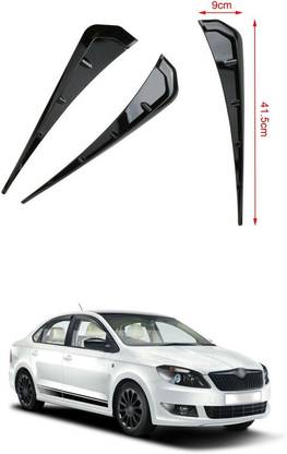 PROEDITION Side Fender Trim, Pair Universal Side Fender Vent Cover PU Rubber Glossy 204 Matte Skoda Rapid Side Garnish