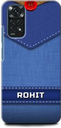 WallCraft Back Cover for Redmi Note 11S ROHIT NAME, R LETTER, BLUE, JEANS, ALPHABET, DESIGN