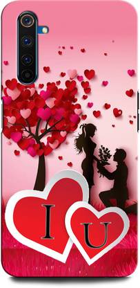 GRAFIQE Back Cover for Realme 6 IU, I LOVE U, U LOVE I, I LETTER, U LETTER, IU NAME