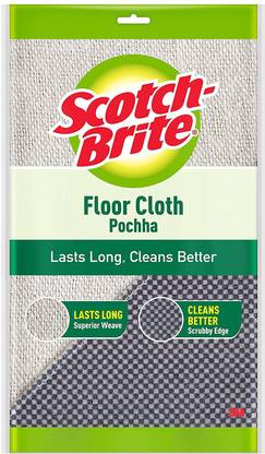 Scotch-Brite Floor Cloth, Pochh, Lasts Longer, Effective Corner Cleaning Wet and Dry Cotton Cleaning Cloth