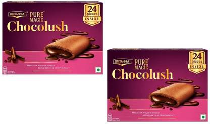 BRITANNIA Pure Magic Chocolush Cookies 300 g ( PACK OF 2 ) Cookies Biscuit