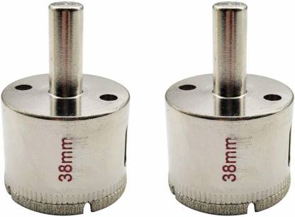 KAVYA TOOLS POWER 2Pcs 38mm/1.5inch Diamond Hole Saw for Tile Glass Fiberglass Ceramic Tool Diamond Coated Drill Bits for Glass