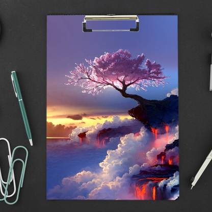 Creative Print Solution Evening Nature Digital Reprint Clip Board Exam Pad (14x9.5 Inches)