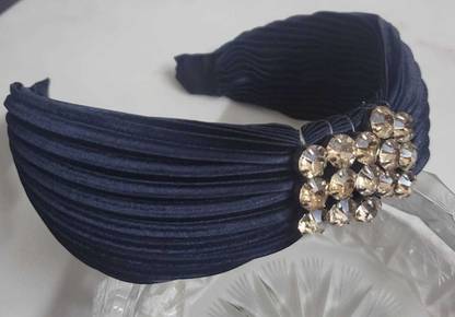 Fancy, Latest High-Quality Navy Blue Rainbow Centre Round Catcher Hair Band Hair Band