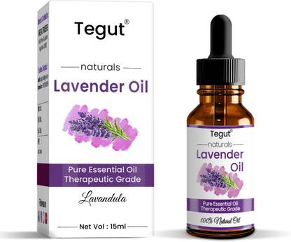 Tegut Best Lavender Essential Oil, 100% Natural & Pure, for Hair, Skin, Face, Relaxing Sleep & Aroma Diffuser (15 ml) (Pack of 1)