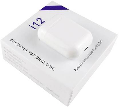 VibeX Wireless I12 TWS Wireless Earphone Headphone-MH7 Bluetooth