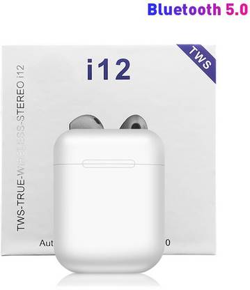 GLowcent TWS-i12 Bluetooth Headset Twins Wireless Earbuds with charging case C370 Bluetooth