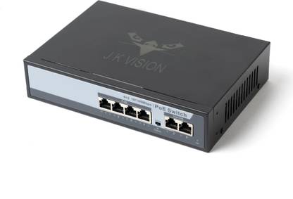 J.K. VISION 4 PORT POE SWITCH WITH 2UPLINK PORT POE FOR Security Camera