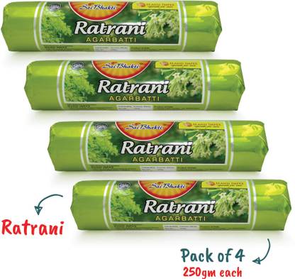 SAIBHAKTI Ratrani incense stick 250Grms (Agarbatti) pack of 4 Ratrani