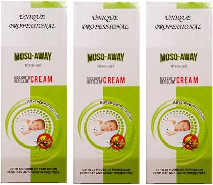 UNIQUE PROFESSIONAL MOSQ-AWAY MOSQUITO REPELLENT CREAM 50 GR PACK OF 3