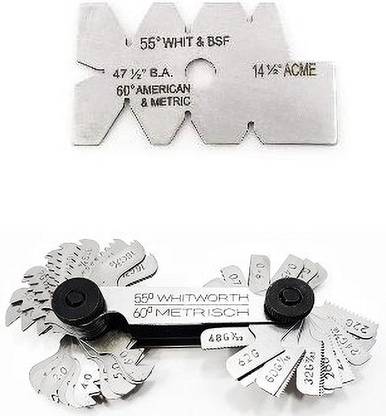 STAR TOOLLS Screw Pitch Gauge/Thread 4 to 62 TPI & Screw Thread Cutting Gauge Radius Gauge
