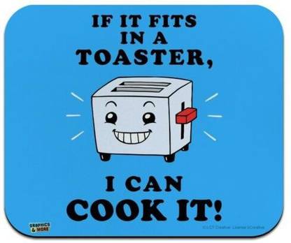 MIKKA If it Fits in a Toaster I Can Cook it Low Profile Thin Mouse Pad Mousepad Non Slip Base Mousepad