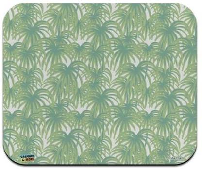 MIKKA Palm Tree Leaves Low Profile Thin Mouse Pad Mousepad Non Slip Base Mousepad