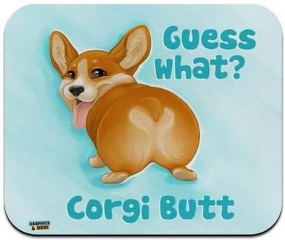 MIKKA Guess What Corgi Butt Funny Joke Low Profile Thin Mouse Pad Mousepad Mousepad