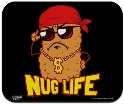 MIKKA Nug Life Chicken Nugget Funny Humor Low Profile Thin Mouse Pad Mousepad Mousepad
