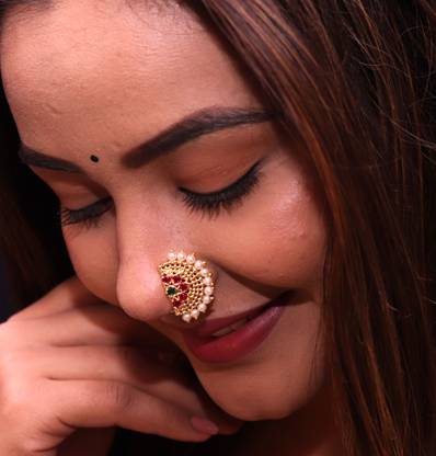 mycoh Cubic Zirconia Gold-plated Plated Alloy Nose Ring