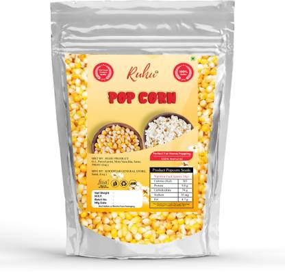 RUHU PopCorn Kernels | Healthy Diet- Butterfly Round Shaped Corn Seeds 1kg Popcorn