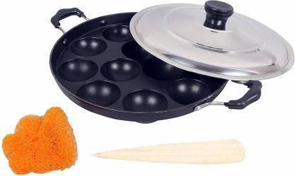 MITHALI chatti non stick/ unniyappam chatti paniarakkal with lid Paniarakka Paniarakkal with Lid 2 L capacity 24 cm diameter