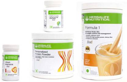 Herbalife Nutrition Formula 1 Orange Flavor+ Protein Powder+ Cell U Loss Tablet + Afresh Cinnamon Protein Shake