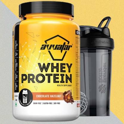 Avvatar WHEY PROTEIN HEALTH SUPPLEMENT l SUGAR FREE, GLUTEN FREE, SOY FREE l 1KG(2.2LBS) Whey Protein