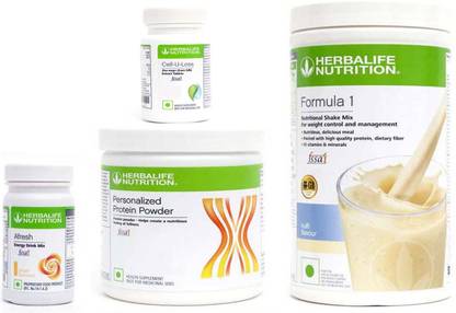 Herbalife Nutrition Formula 1 Kulfi Flavor+ Protein Powder+ Cell U Loss Tablet + Afresh Ginger Protein Shake