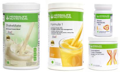 Herbalife Nutrition Formula 1 Mango + Protein Powder 200 G+ Shake Mate + Afresh - Ginger Protein Shake