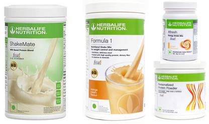 Herbalife Nutrition Formula 1 Orange Cream + Protein Powder 200 G+ Shake Mate + Afresh -Ginger Protein Shake