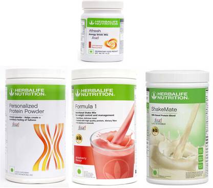 Herbalife Nutrition FORMULA1SHAKE STRAWBERRY+PROTIEN POWDER 400g +AFRESH CINNAMON+ SHAKEMATE VANILLA Protein Shake