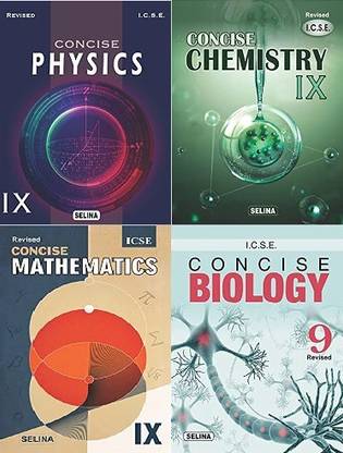 Concise Icse 4 Book Combo Physics Chemistry Mathematics Biology Class 9 For 2022-2023 Examinations