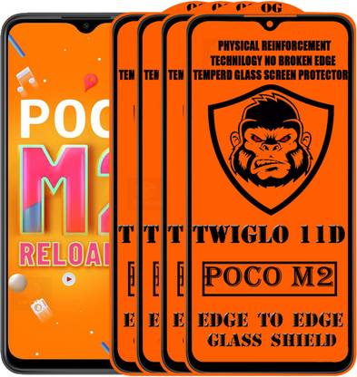 TWIGLO Edge To Edge Tempered Glass for REDMI POCO M2