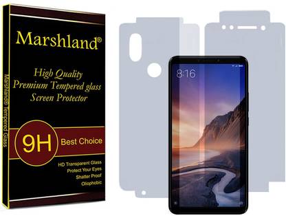 MARSHLAND Front and Back Screen Guard for 3D Full Coverage PET Coated Layer Buff Screen Full Body 360 Protector, mi max 3
