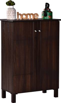 DeckUp Alvo 2-Door Walnut Engineered Wood Shoe Rack