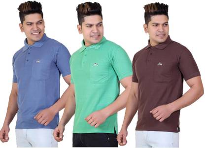 Solid Men Multicolor T-Shirt