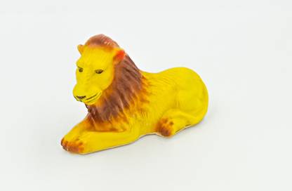 ATUT Lion showpiece in Multicolor, ,Made with PVC,POP, in Medium Size, Unbreakable Decorative Showpiece  -  9.5 cm