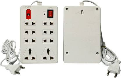 RSCT 8+1 Wall Extension Cord with Indian Sockets , Master Switch indicator , LED 8  Socket Extension Boards