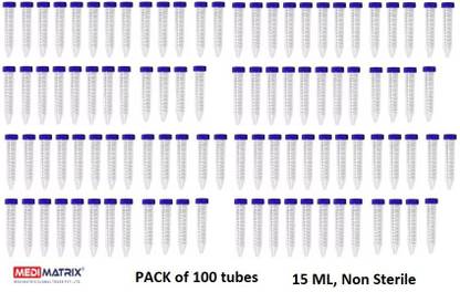 medimatrix 15 ml Plain Polypropylene, Plastic Test Tube