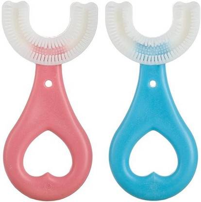 Admiz Kids Silicone Tooth Brush Head 360 Degree Cleansing U Shaped Toothbrush Soft Toothbrush