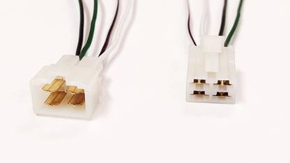 Creative Tech (1 Pair) 2.8 mm with Crimp Pins for Car, Bike, Speaker, CCTV etc. 4 Pin 2.8 mm Connector Wire Connector