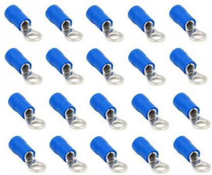 Creative Tech (20 Pc) Ring Type Wire Crimp Connectors 16-14AWG Insulated RV2-4 Wire Connector