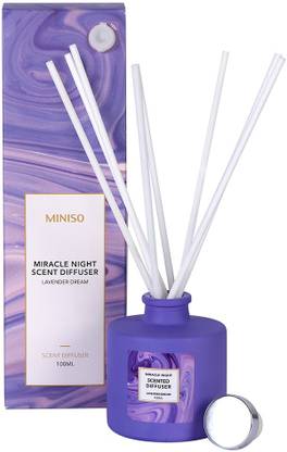 MINISO Lavender Diffuser Set Scent Diffuser,Miracle Night Scented Diffuser(Lavender Dream,Purple)