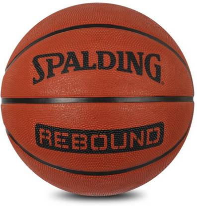 SPALDING NBA Rebound Basketball Ball Orange Grainy Textured Basketball Without Air Pump Basketball - Size: 5