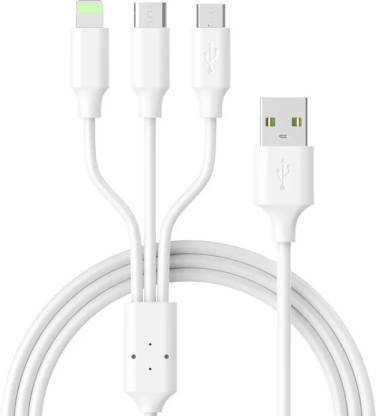 Chias USB Type C Cable 2 A 1.2 m 3 in 1 Fast Charging 2A Cable for Type-C, Micro & iOS Smartphones