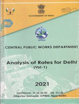 CPWD Delhi ANALYSIS of Rates (Civil Works) (In 2 Vols.) 2021