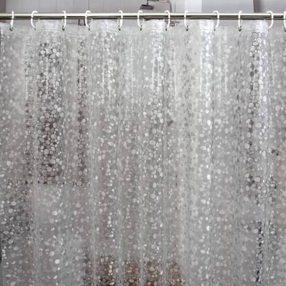 Bluegrass 244 cm (8 ft) PVC Semi Transparent Door Curtain Single Curtain