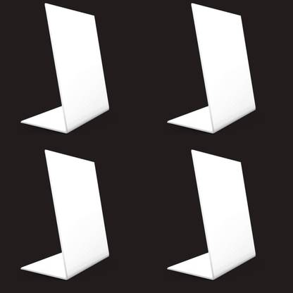 Capital Plastic Industries 4 Compartments Acrylic 6*4 L Shape QR Code stand (Pack of 4)