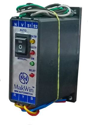 MakWin Mini Auto Switch (7 Wire) for Three Phase Submersible Pump Indoor Plug-In Electronic Timer Switch