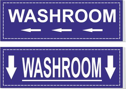 GOODPRINTZONE Washroom Sign Board Size 4 X 12 Inch Pack Of 1 Set Emergency Sign